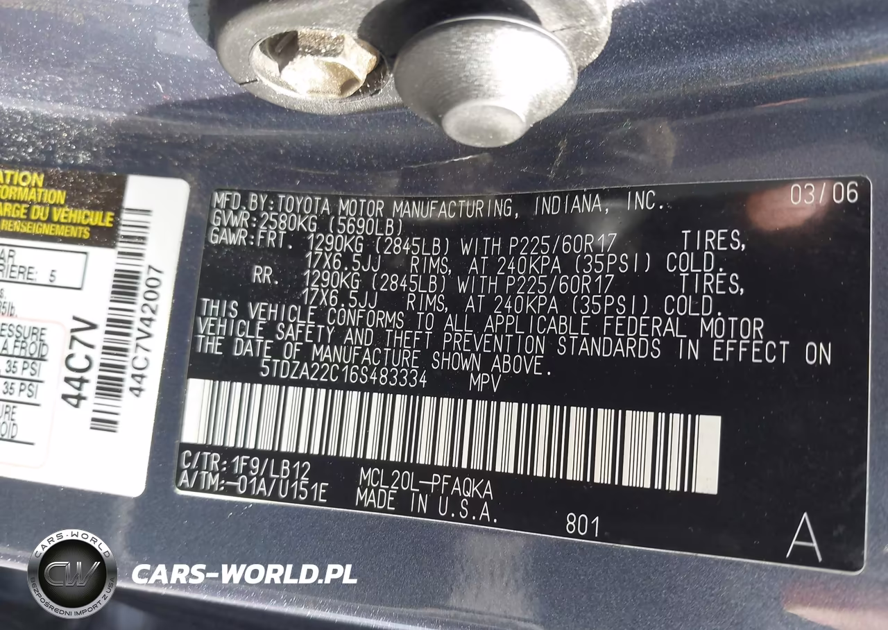 2006 Toyota Sienna Xle VIN:5TDZA22C16S483334 - 9