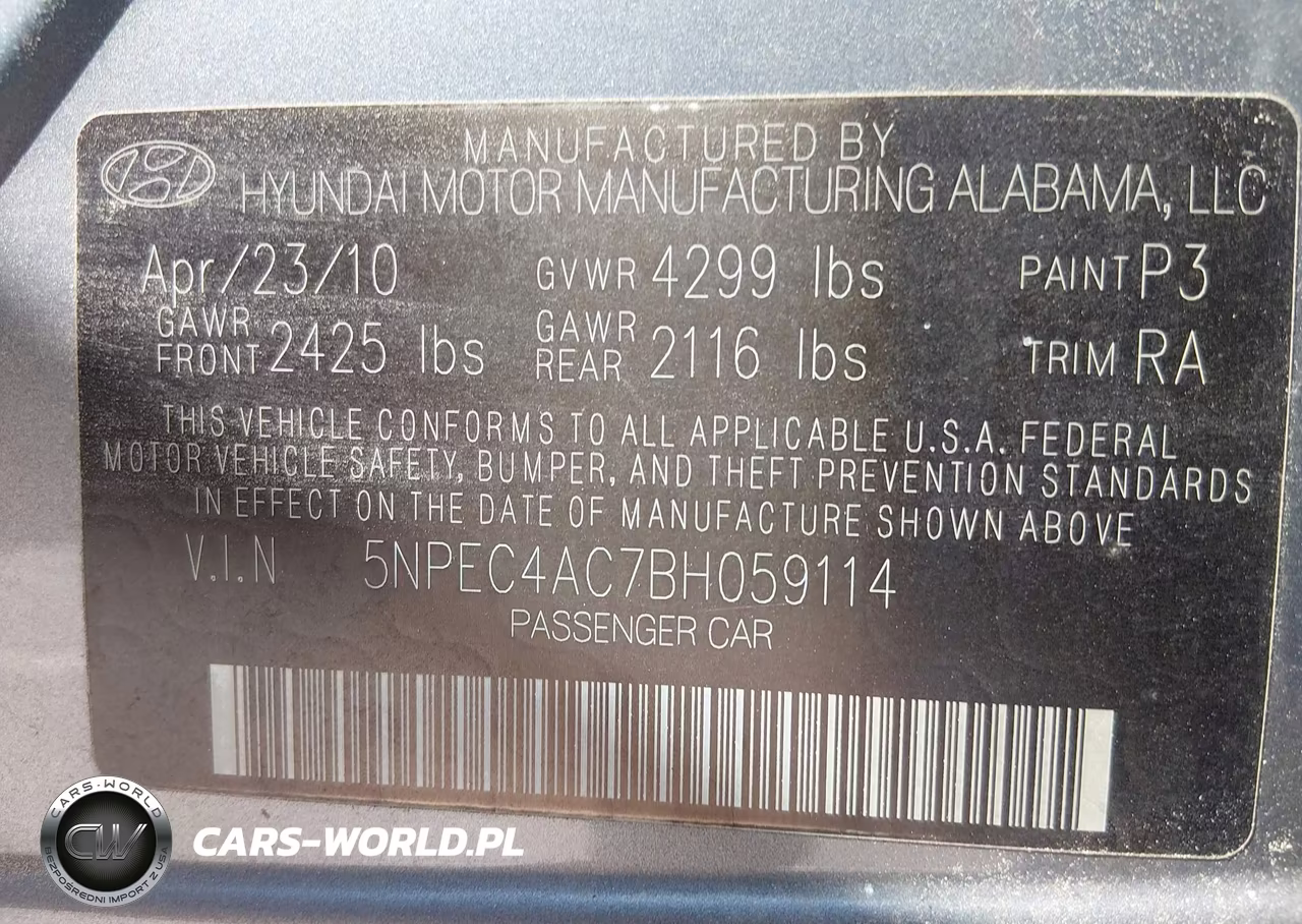 2011 Hyundai Sonata Limited VIN:5NPEC4AC7BH059114 - 9