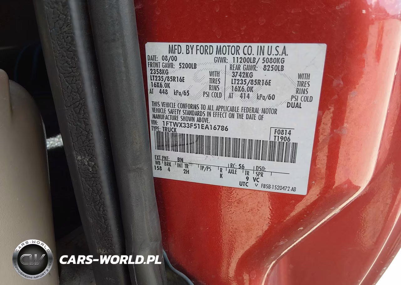 2001 Ford F-350 Lariat-Xl-Xlt VIN:1FTWX33F51EA16786 - 9