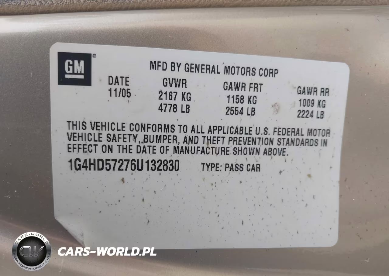 2006 Buick Lucerne Cxl VIN:1G4HD57276U132830 - 9