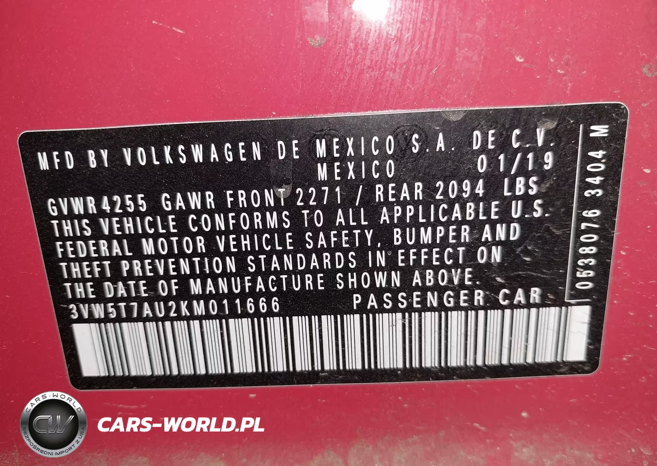 2019 Volkswagen Golf Gti 2.0T Autobahn-2.0T Rabbit Edition-2.0T S-2.0T Se VIN:3VW5T7AU2KM011666 - 9