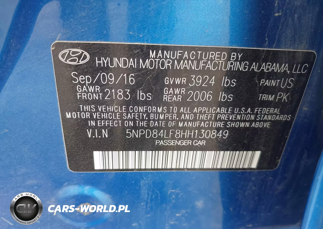 2017 Hyundai Elantra Se VIN:5NPD84LF8HH130849 - 9