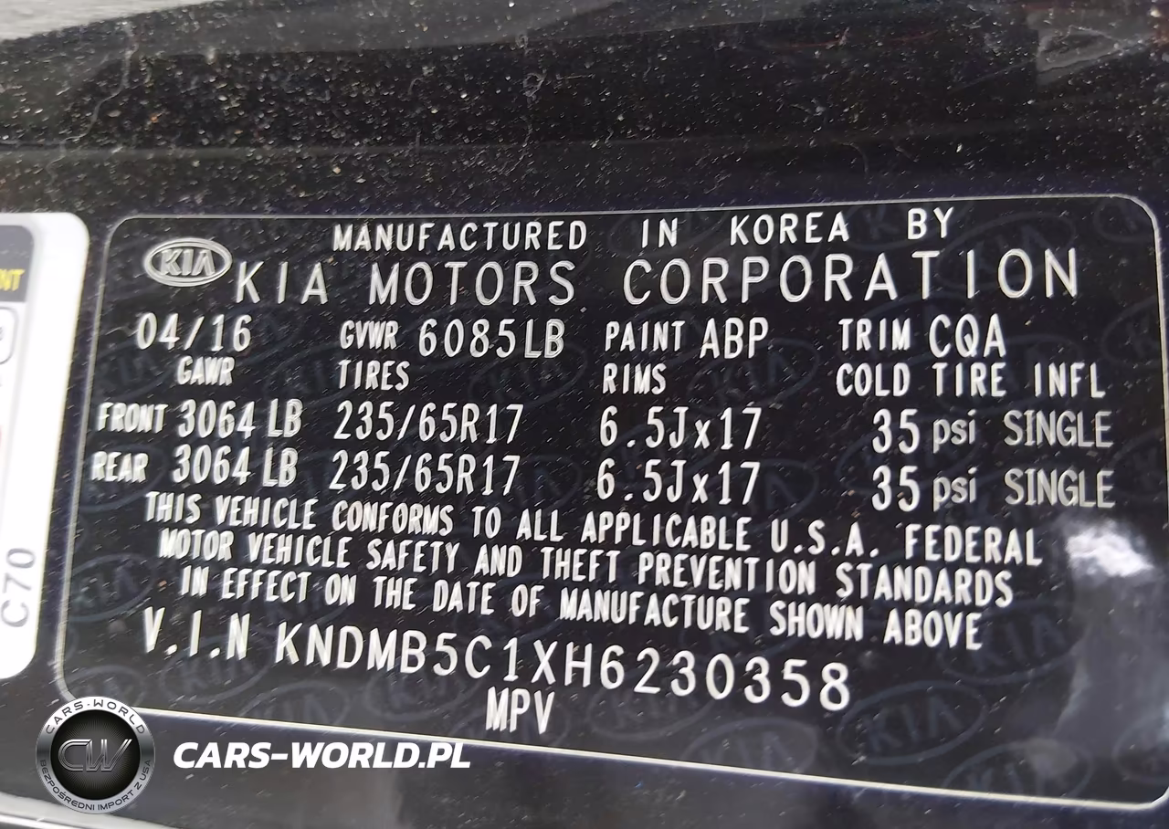 2017 Kia Sedona Lx VIN:KNDMB5C1XH6230358 - 9
