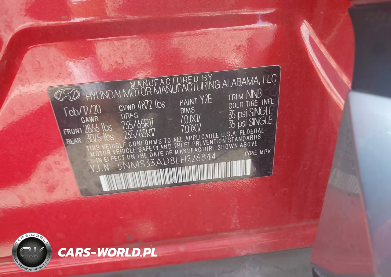 2020 Hyundai Santa Fe Sel VIN:5NMS33AD8LH226844 - 9