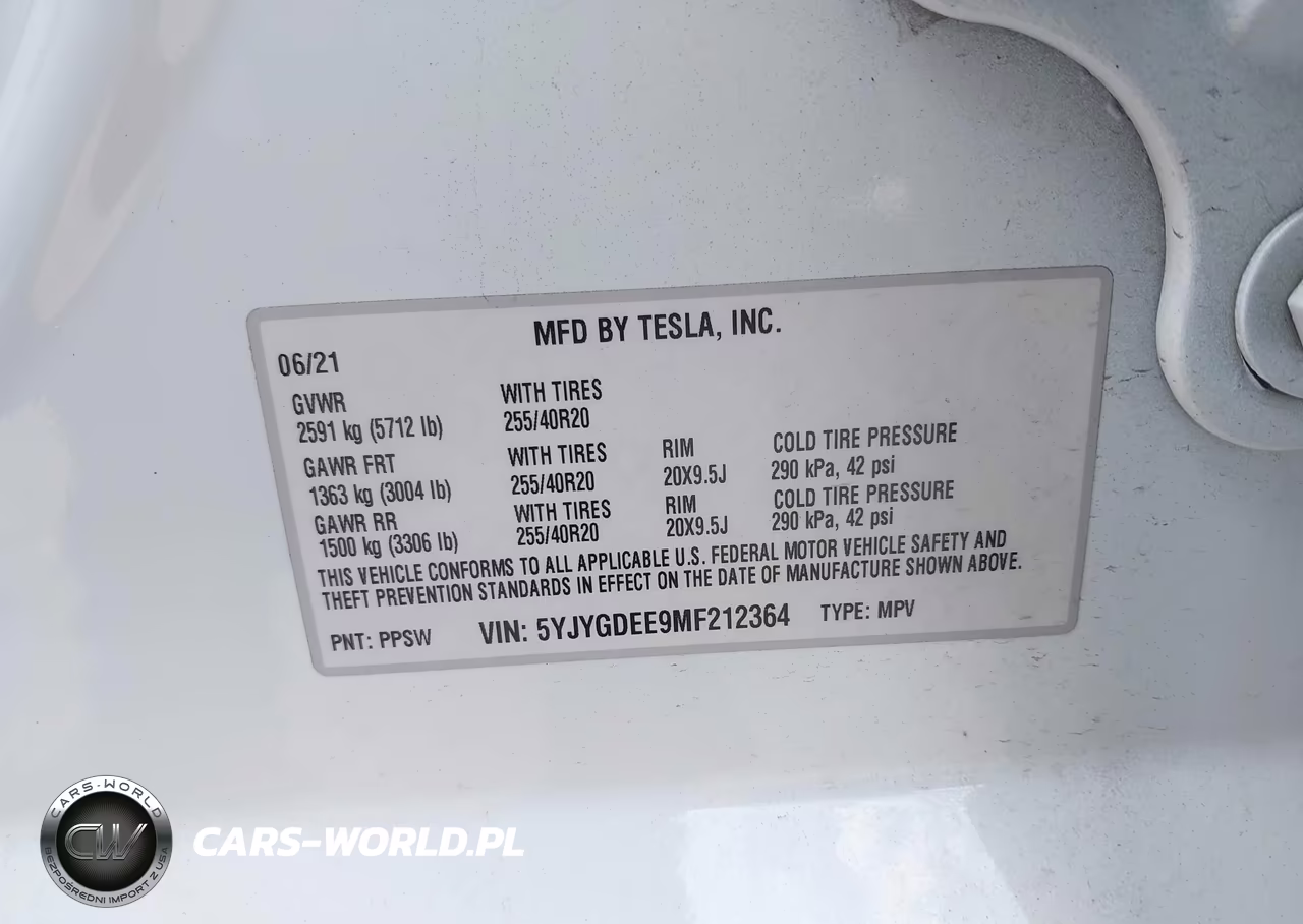 2021 Tesla Model Y Long Range Dual Motor All-Wheel Drive VIN:5YJYGDEE9MF212364 - 9