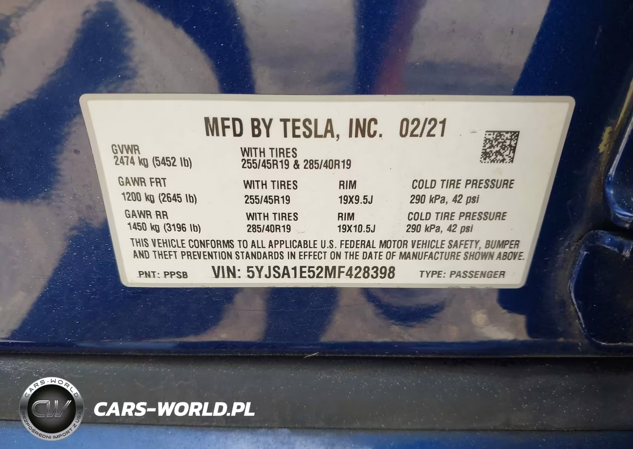 2021 Tesla Model S Long Range Dual Motor All-Wheel Drive VIN:5YJSA1E52MF428398 - 9