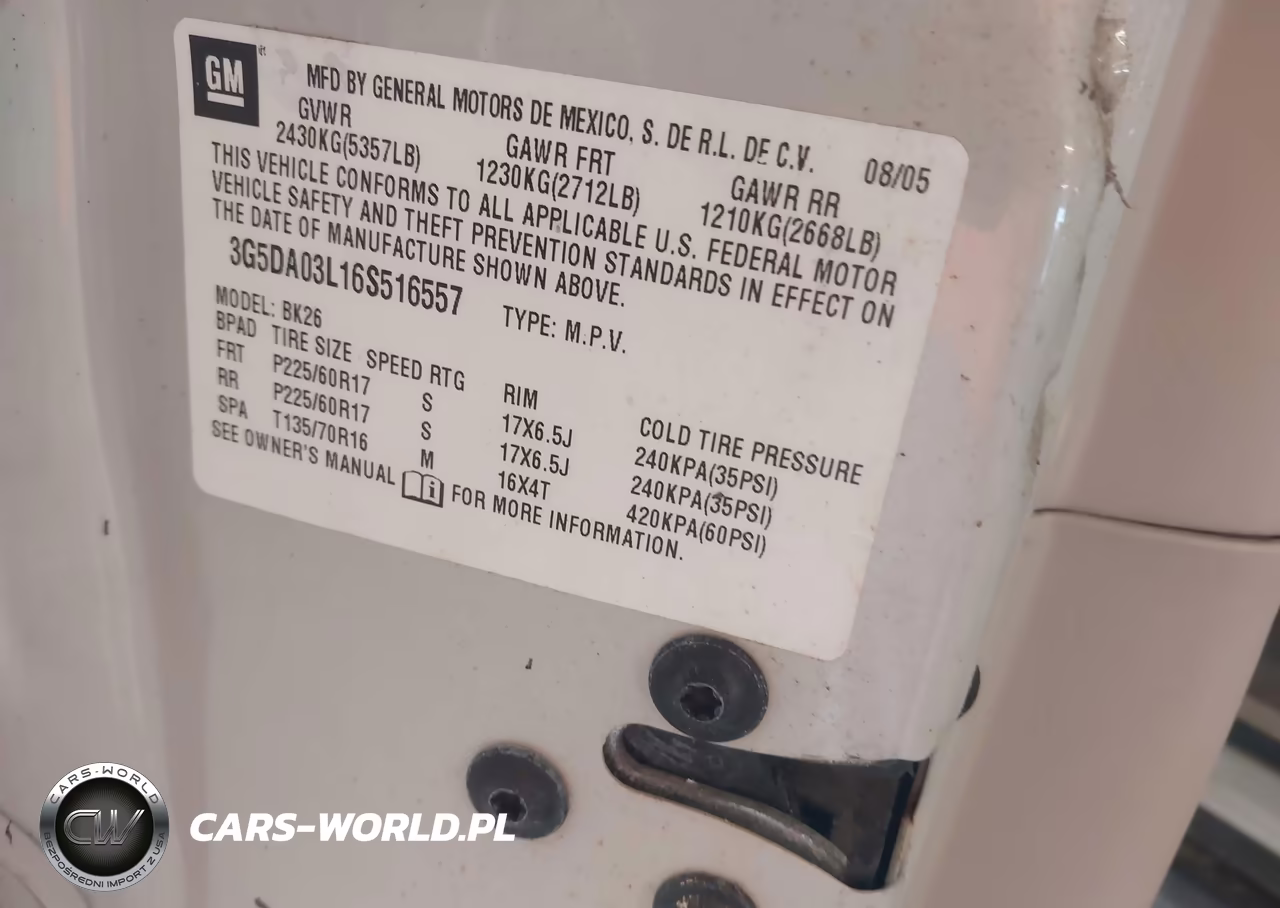 2006 Buick Rendezvous Cx VIN:3G5DA03L16S516557 - 9