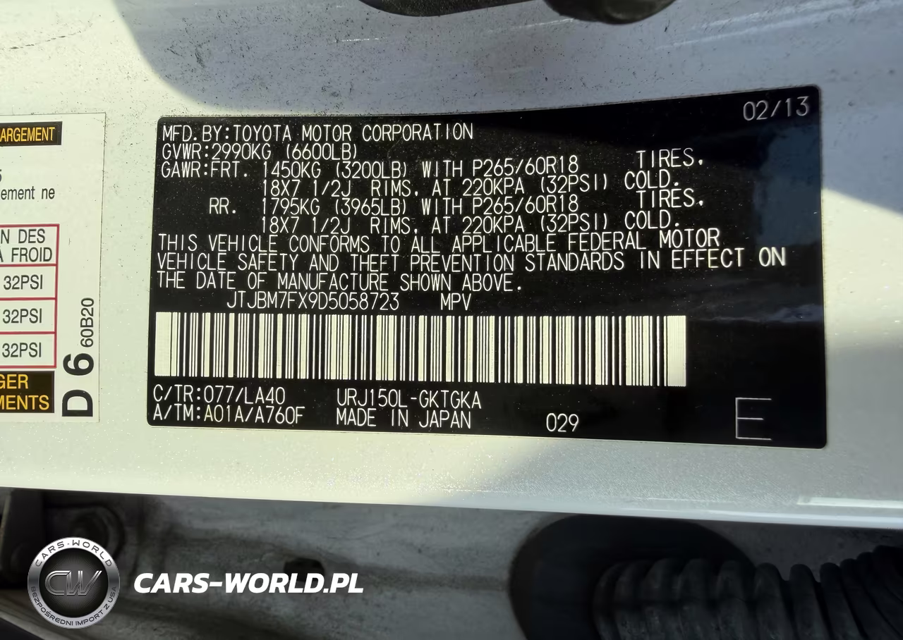 2013 Lexus Gx 460 VIN:JTJBM7FX9D5058723 - 8