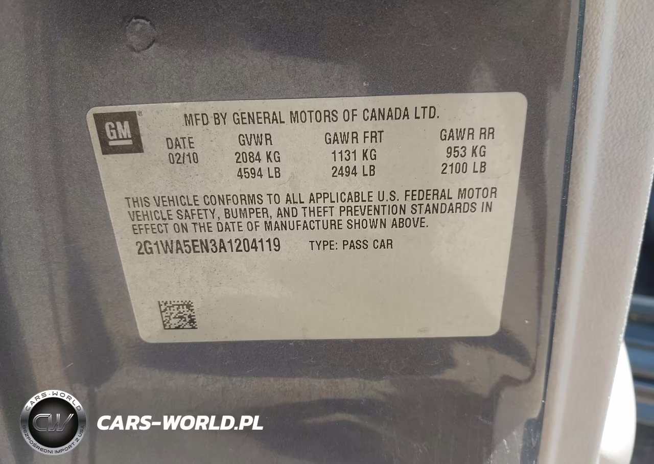 2010 Chevrolet Impala Ls VIN:2G1WA5EN3A1204119 - 9
