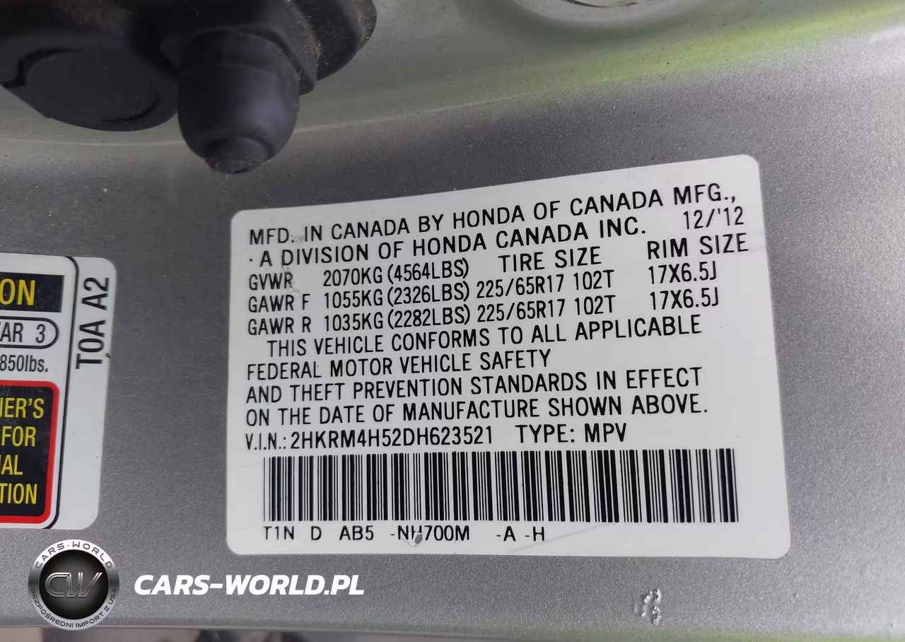 2013 Honda Cr-V Ex VIN:2HKRM4H52DH623521 - 9