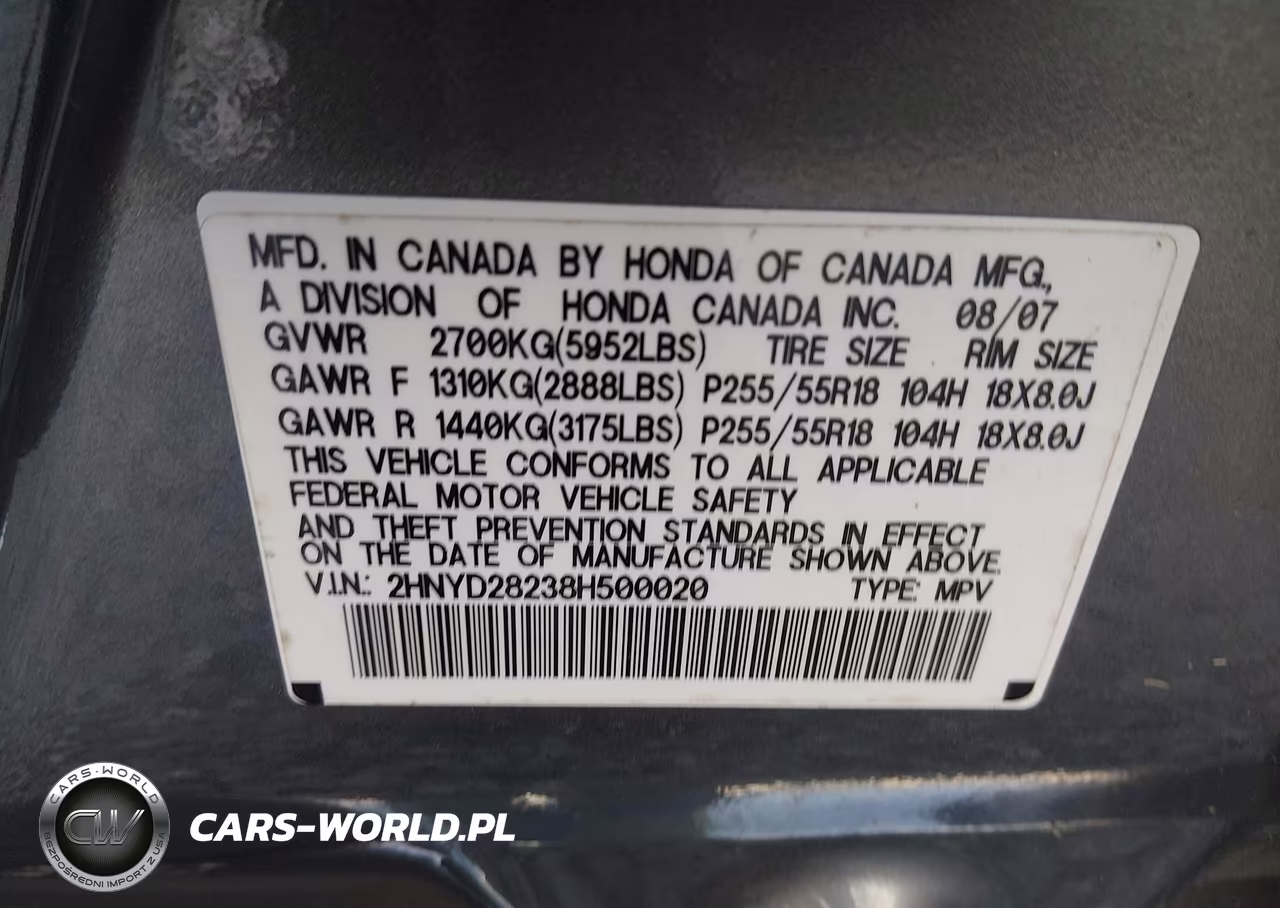 2008 Acura Mdx VIN:2HNYD28238H500020 - 9