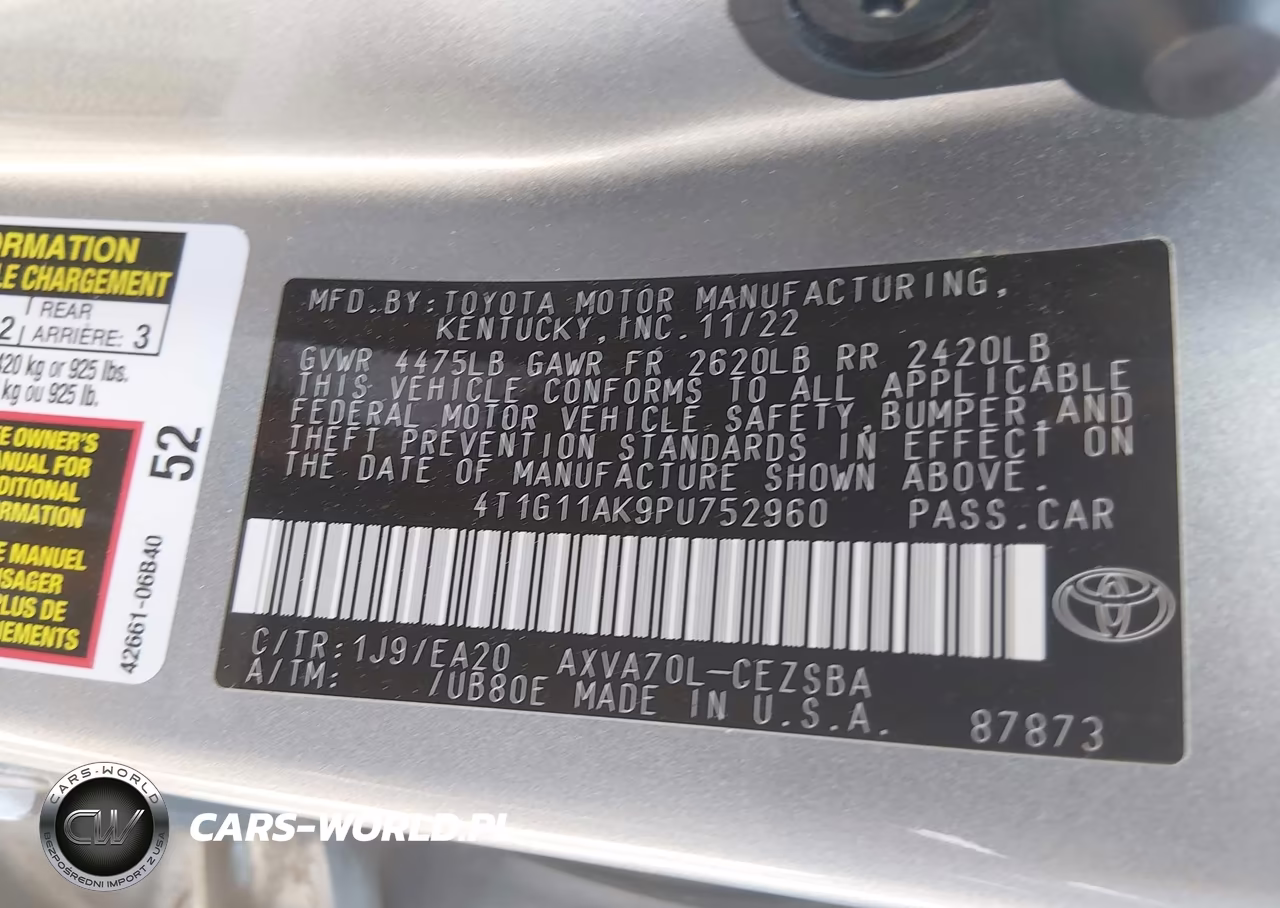 2023 Toyota Camry Se VIN:4T1G11AK9PU752960 - 9