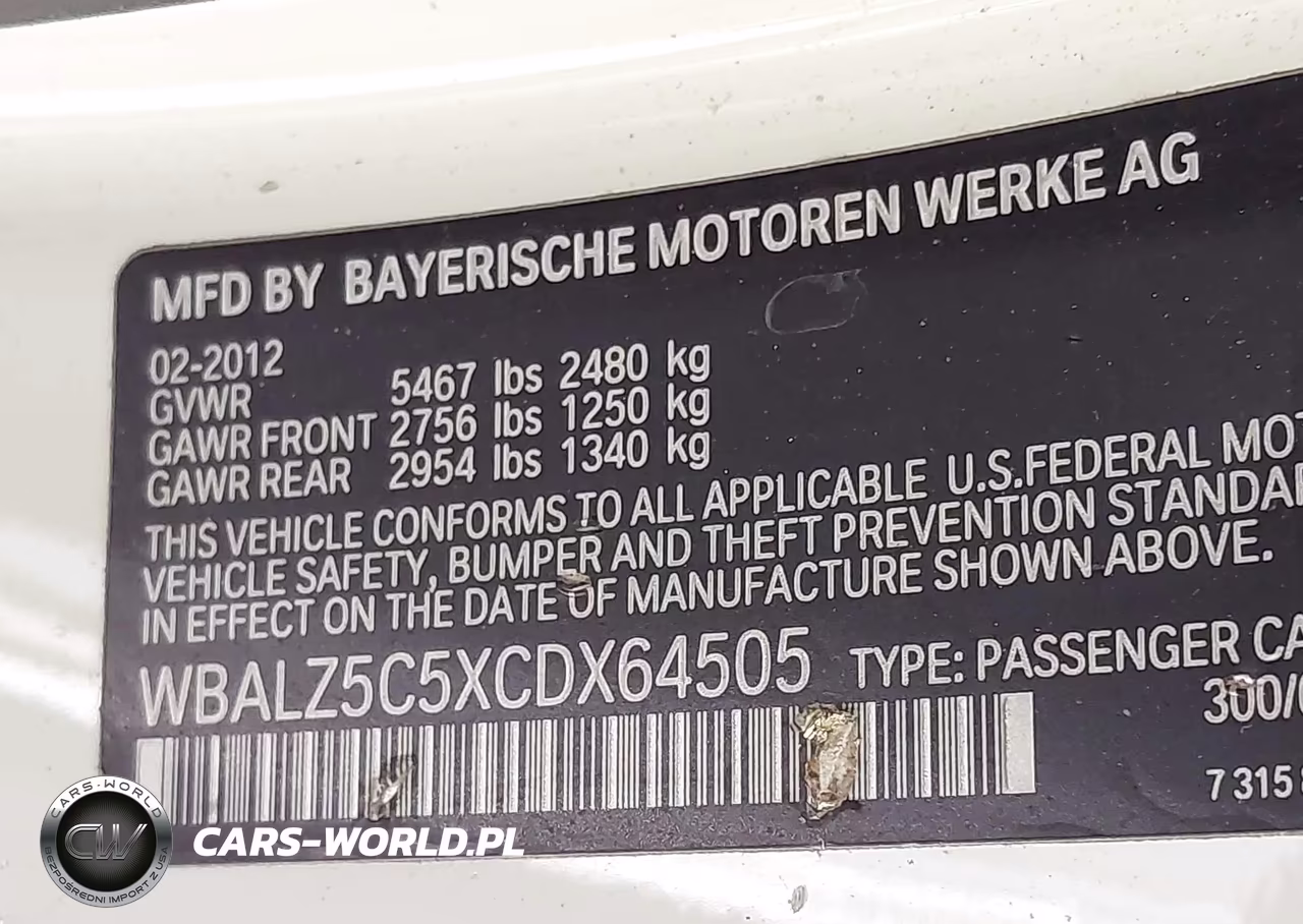 2012 BMW 650I xDrive VIN:WBALZ5C5XCDX64505 - 9