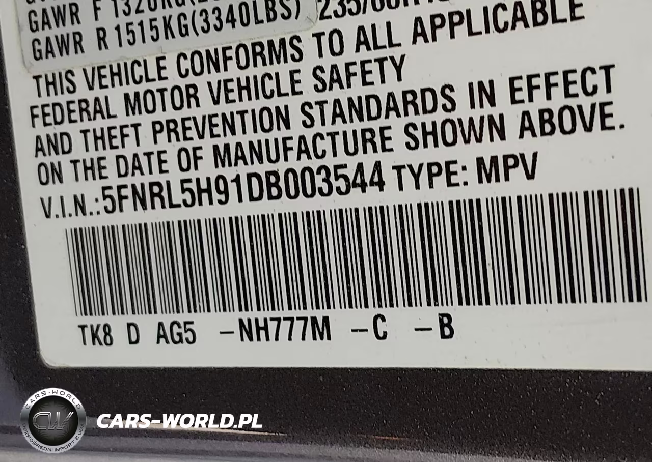 2013 Honda Odyssey Touring-Touring Elite VIN:5FNRL5H91DB003544 - 9
