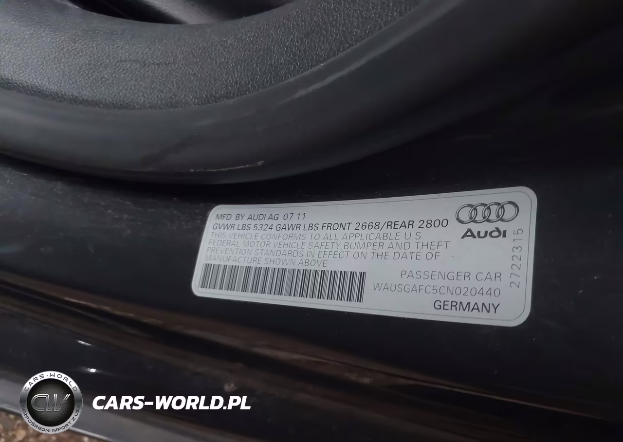 2012 Audi A7 3.0 Prestige VIN:WAUSGAFC5CN020440 - 9