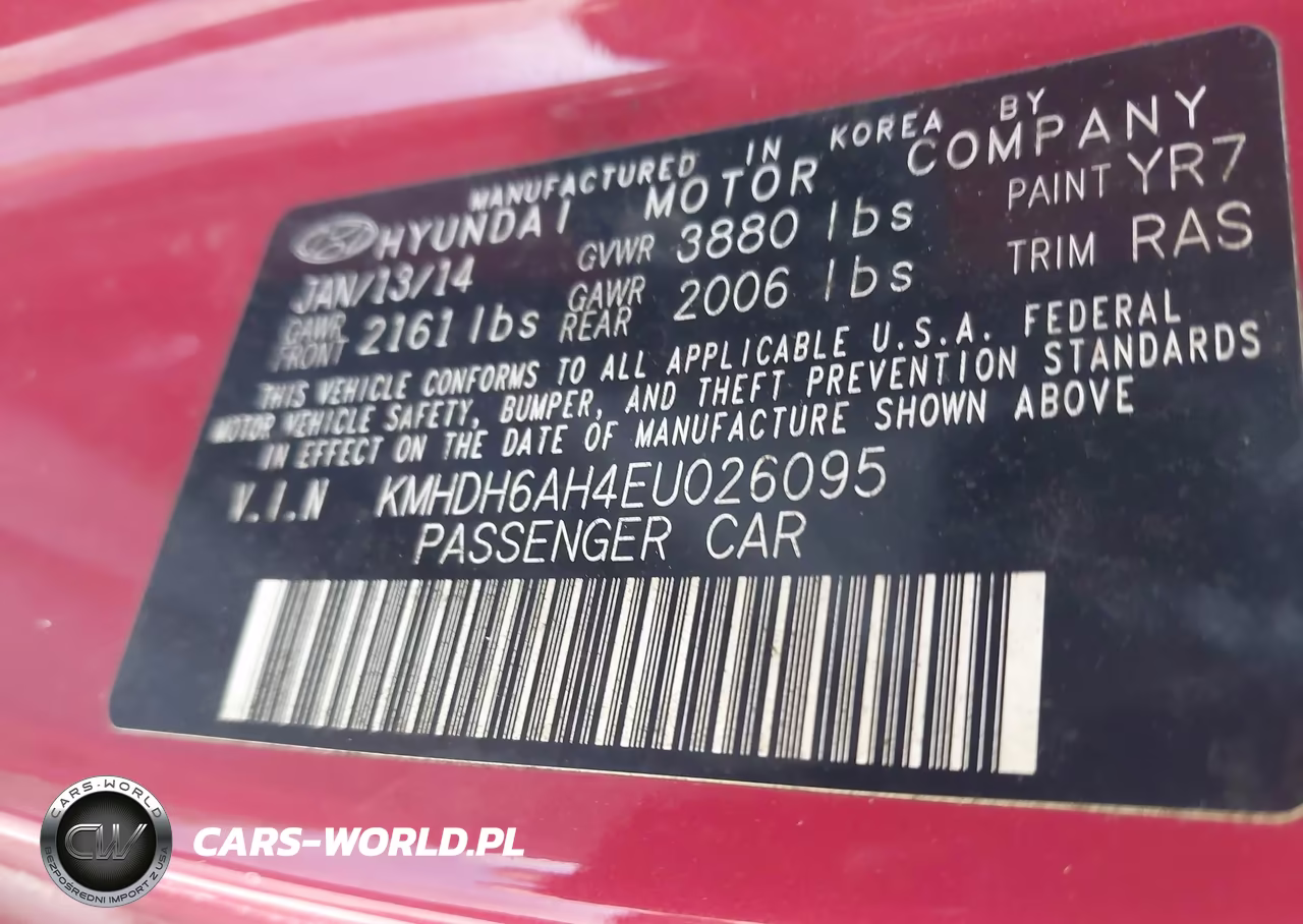2014 Hyundai Elantra VIN:KMHDH6AH4EU026095 - 9