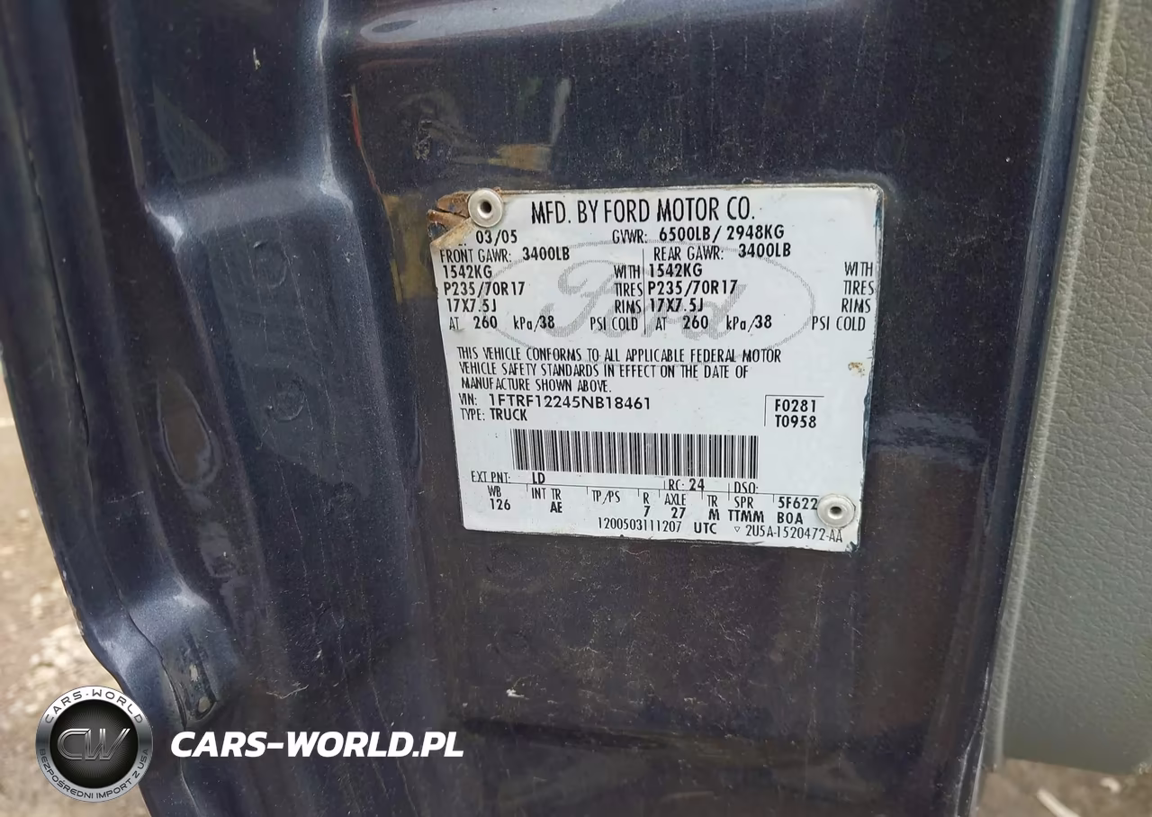 2005 Ford F-150 Stx-Xl-Xlt VIN:1FTRF12245NB18461 - 9