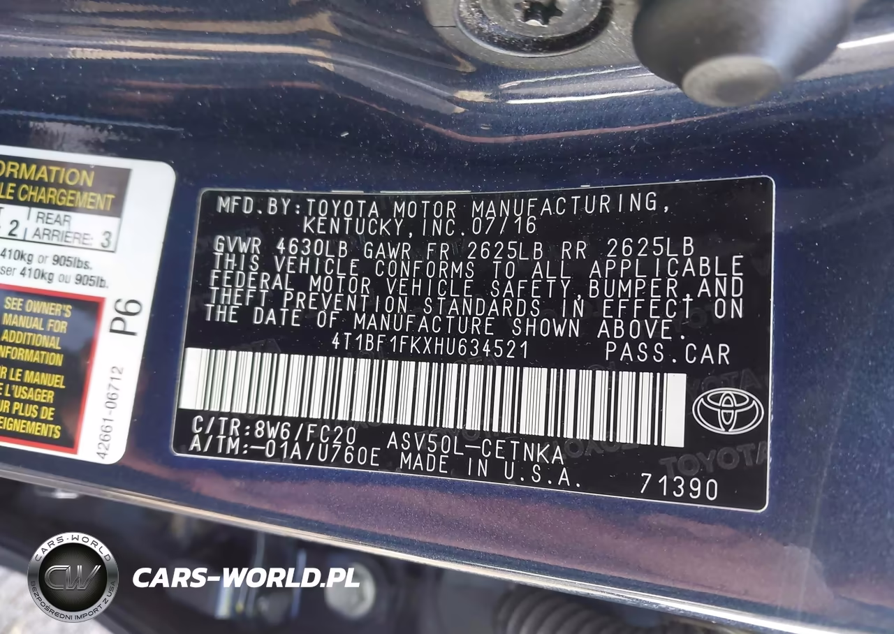 2017 Toyota Camry Le VIN:4T1BF1FKXHU634521 - 9