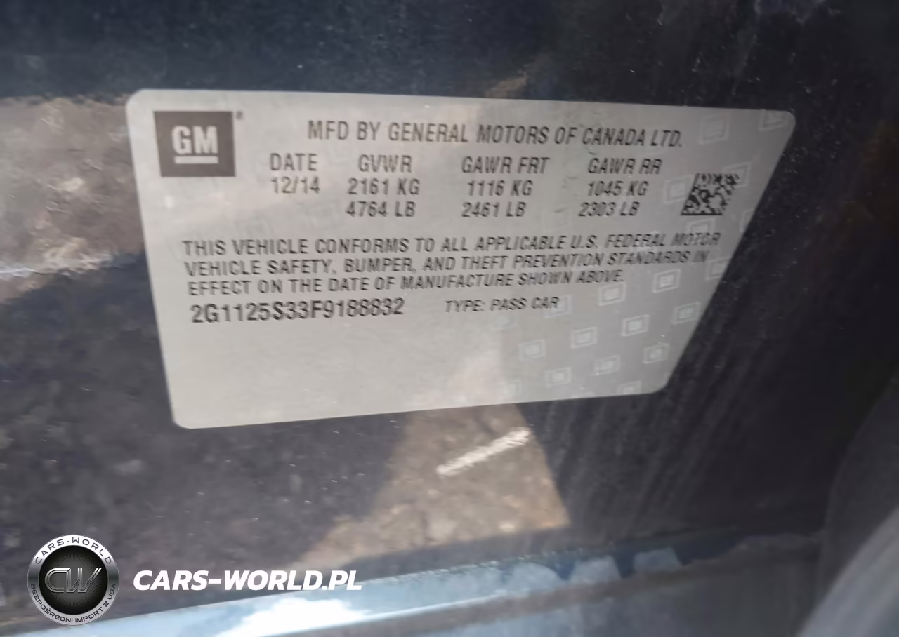 2015 Chevrolet Impala 2Lt VIN:2G1125S33F9188832 - 9