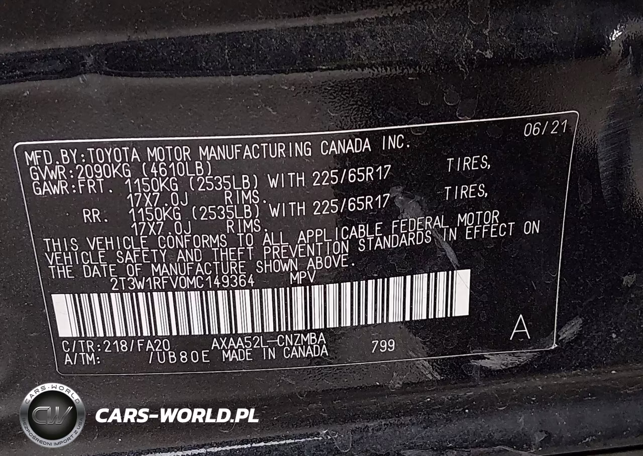 2021 Toyota Rav4 Xle VIN:2T3W1RFV0MC149364 - 9