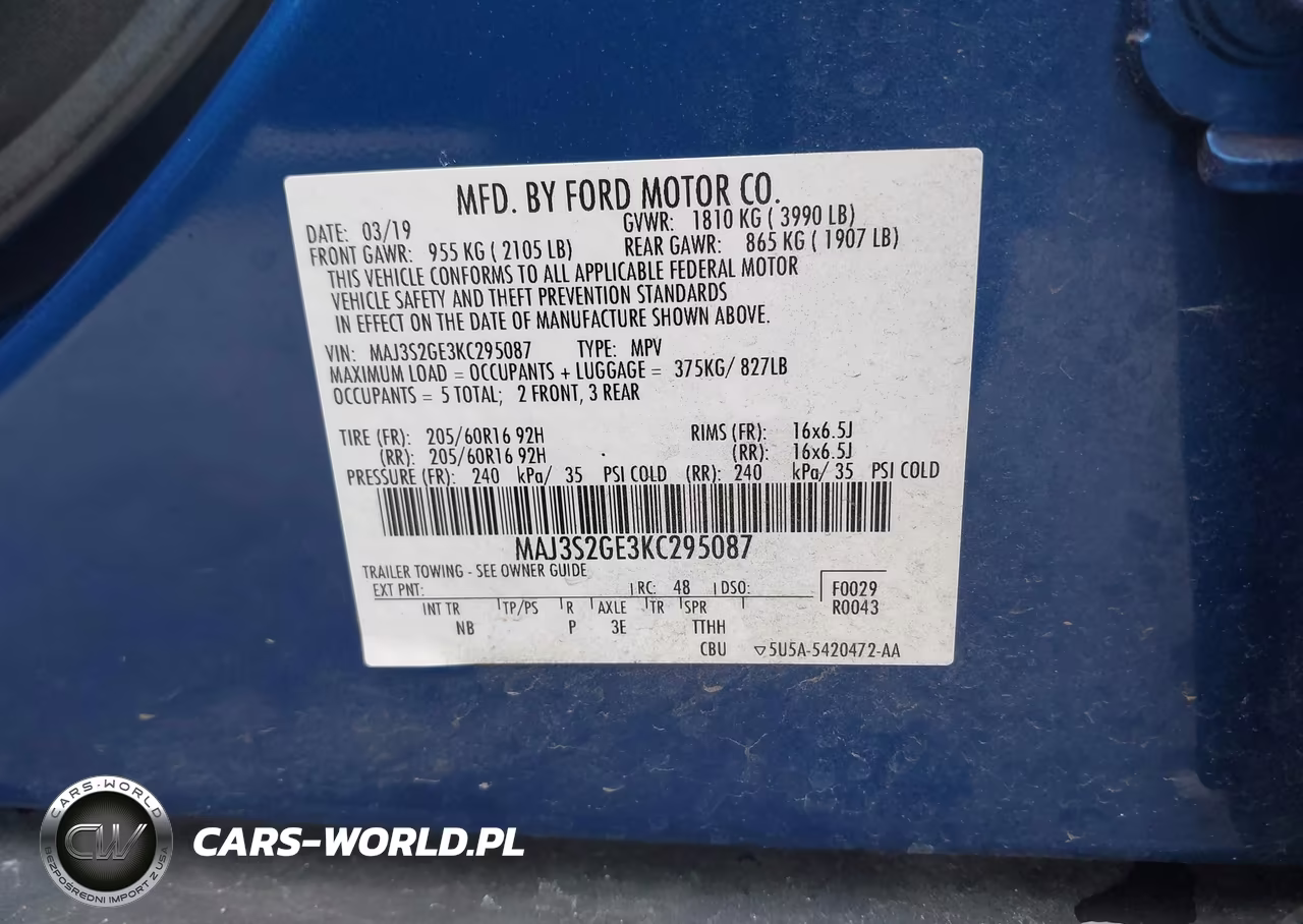 2019 Ford Ecosport Se VIN:MAJ3S2GE3KC295087 - 9