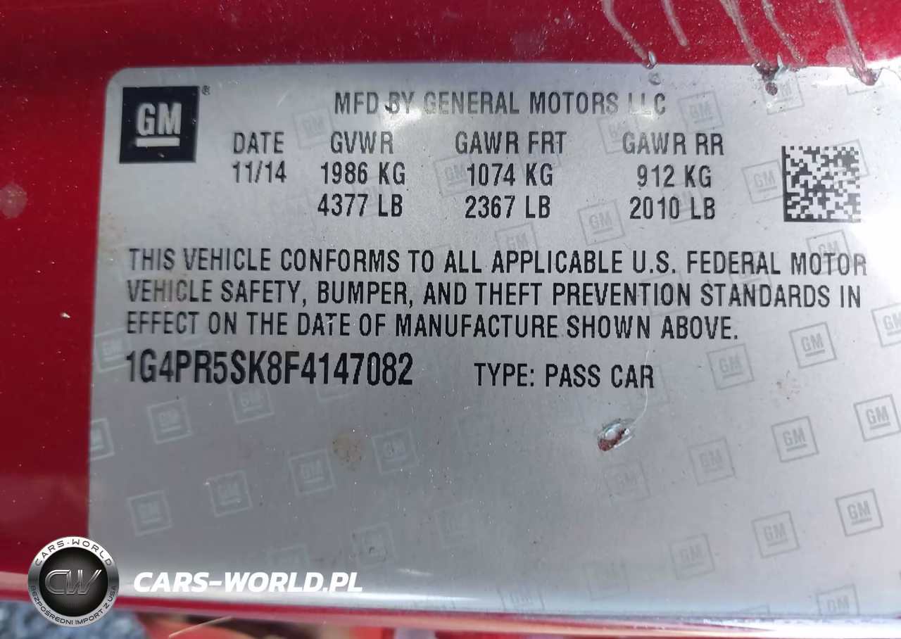 2015 Buick Verano Convenience Group VIN:1G4PR5SK8F4147082 - 9