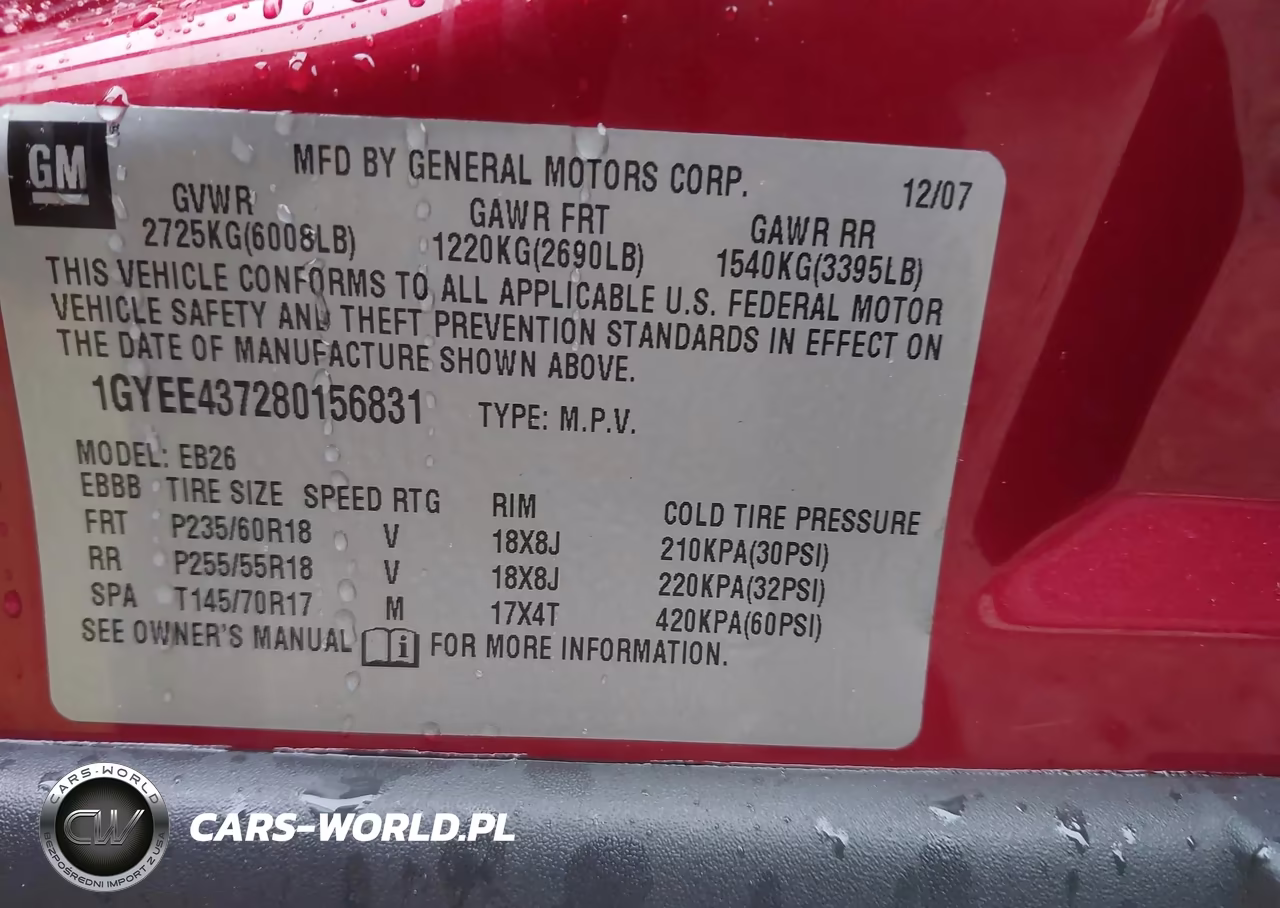 2008 Cadillac Srx V6 VIN:1GYEE437280156831 - 9