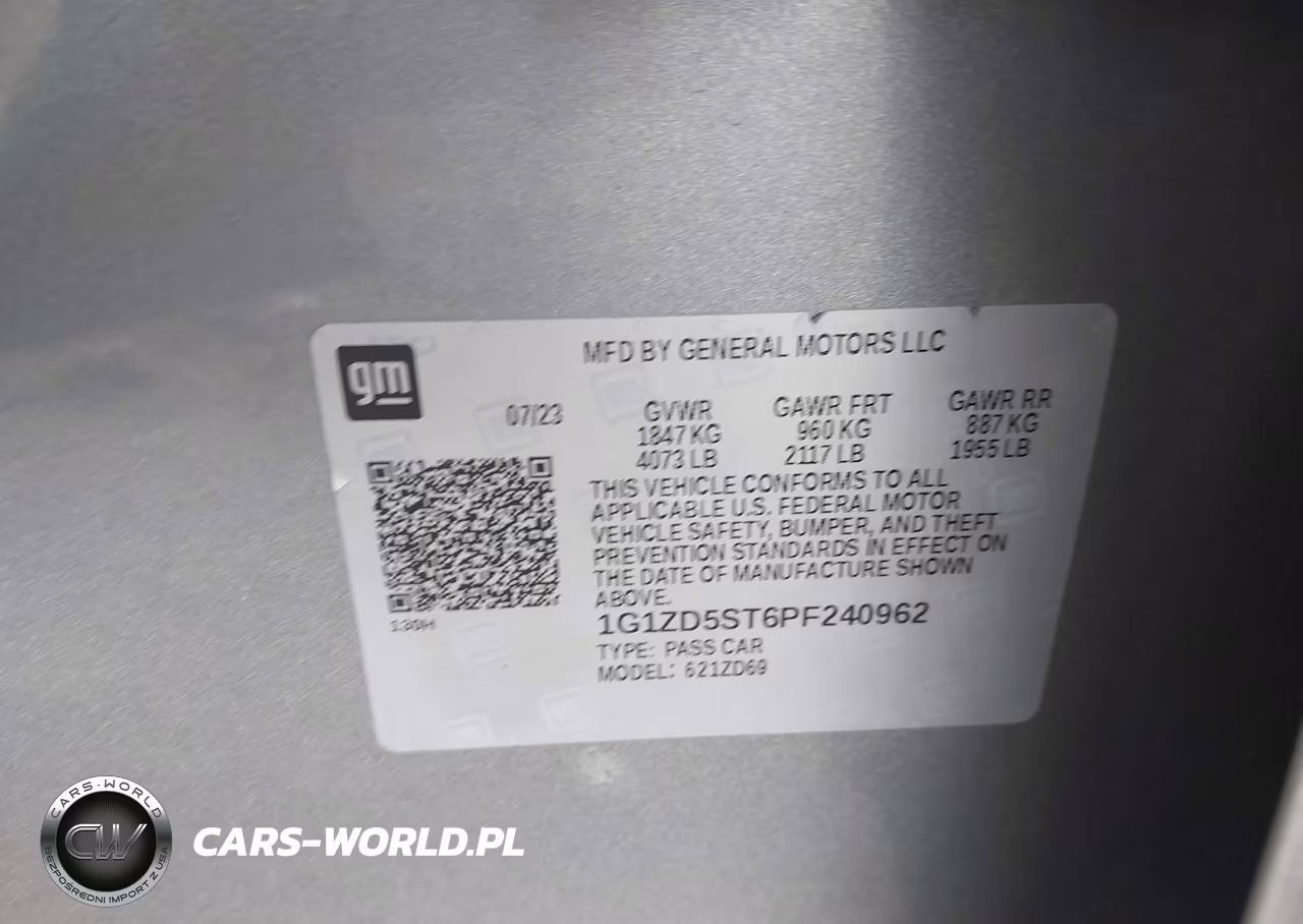2023 Chevrolet Malibu Fwd 1Lt VIN:1G1ZD5ST6PF240962 - 9