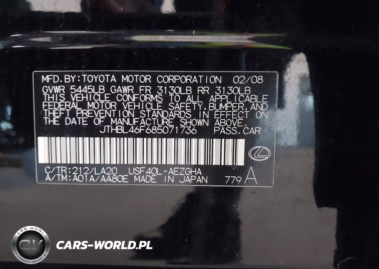 2008 Lexus Ls 460 VIN:JTHBL46F685071736 - 9