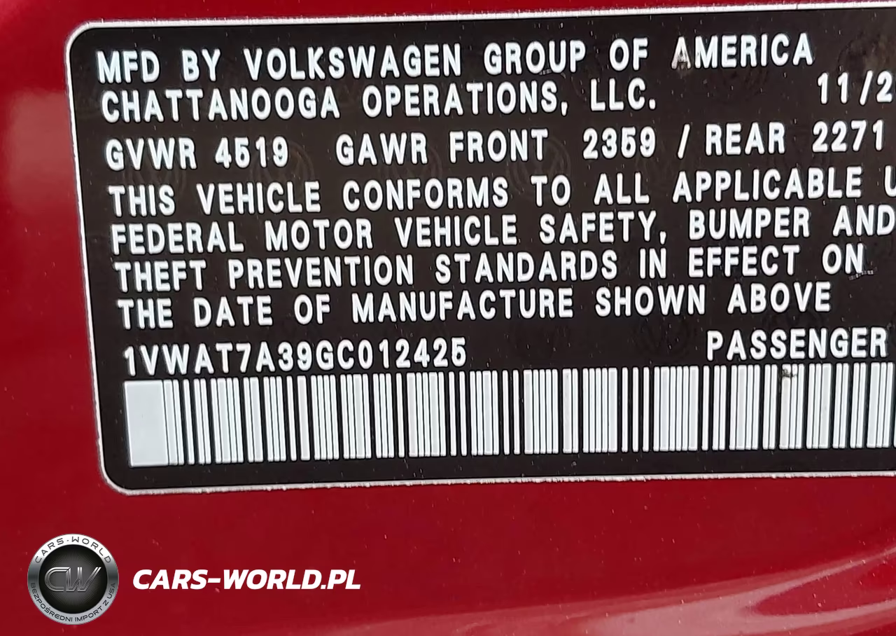 2016 Volkswagen Passat 1.8T R-Line-1.8T S VIN:1VWAT7A39GC012425 - 9