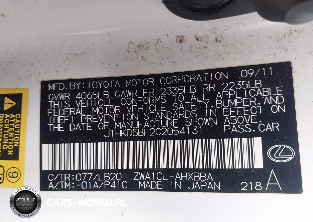 2012 Lexus Ct 200H Premium VIN:JTHKD5BH2C2054131 - 9