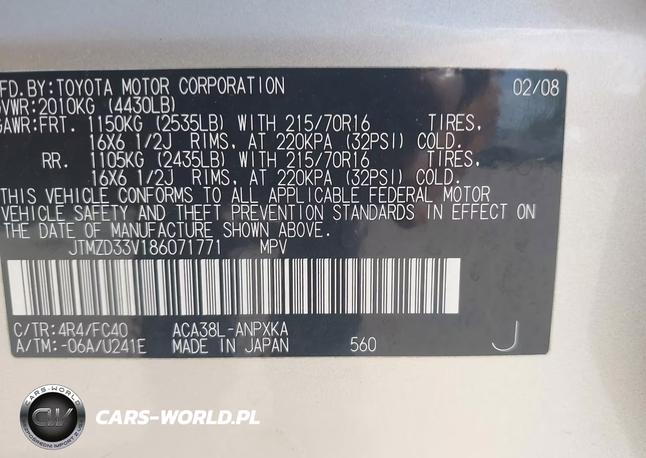 2008 Toyota Rav4 VIN:JTMZD33V186071771 - 9