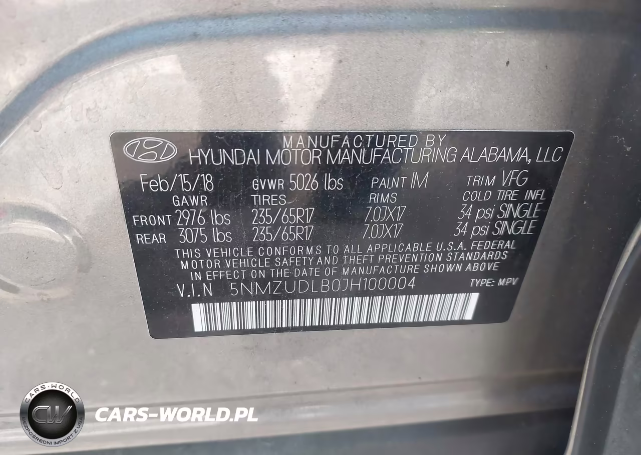 2018 Hyundai Santa Fe Sport 2.4L VIN:5NMZUDLB0JH100004 - 9