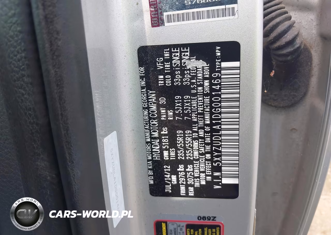 2013 Hyundai Santa Fe Sport 2.0T VIN:5XYZUDLA1DG001469 - 9