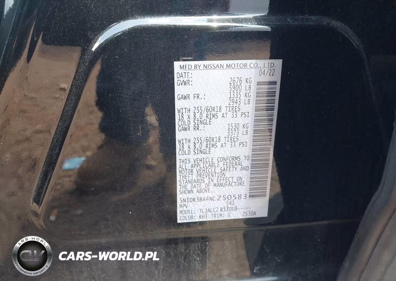 2022 Nissan Pathfinder Sv 2Wd VIN:5N1DR3BA4NC250583 - 9