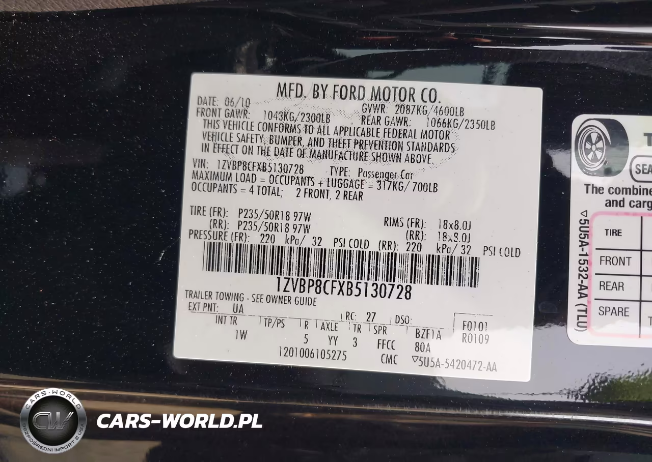 2011 Ford Mustang Gt VIN:1ZVBP8CFXB5130728 - 9