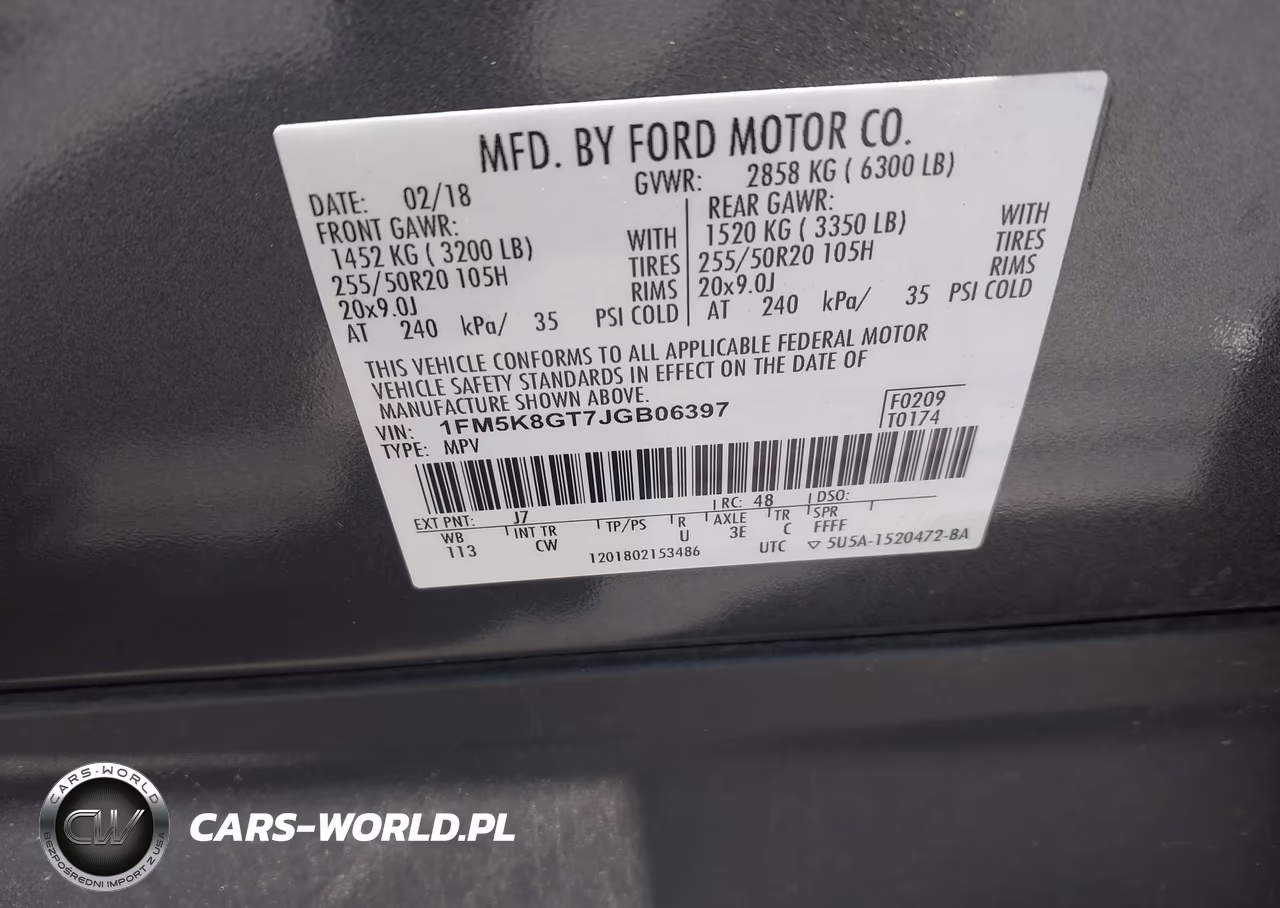 2018 Ford Explorer Sport VIN:1FM5K8GT7JGB06397 - 9