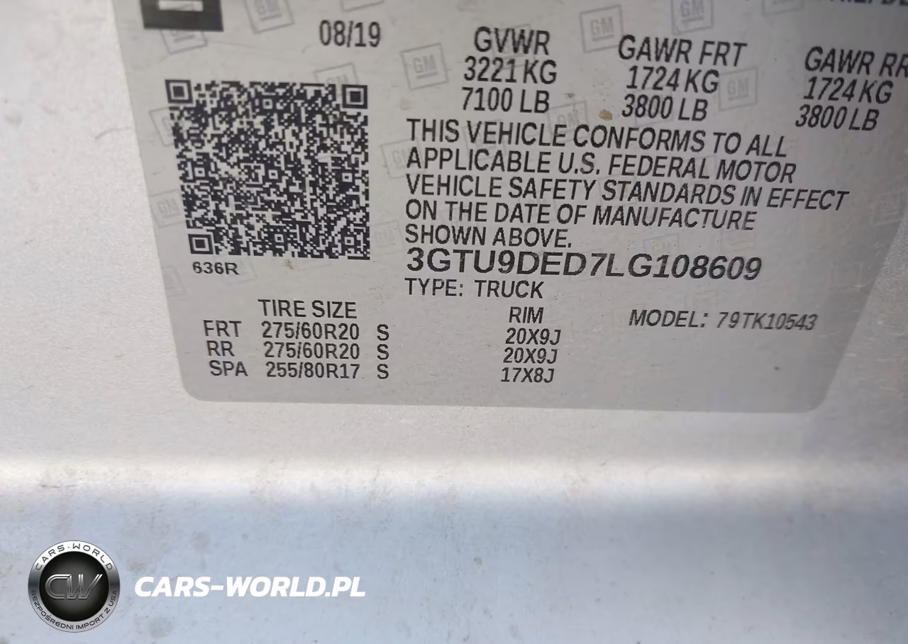 2020 GMC Sierra 1500 4Wd Short Box Slt VIN:3GTU9DED7LG108609 - 9
