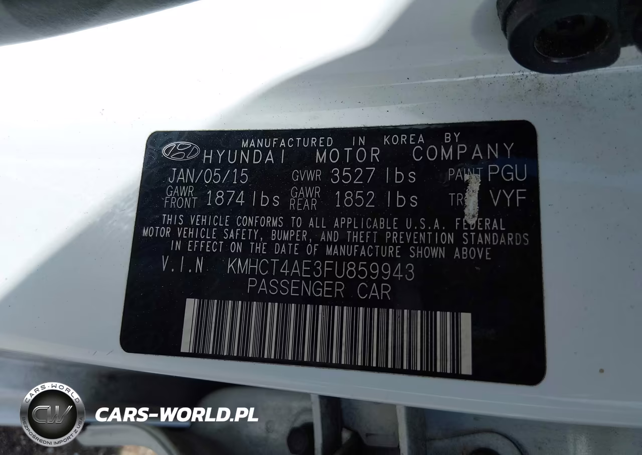 2015 Hyundai Accent Gls VIN:KMHCT4AE3FU859943 - 9