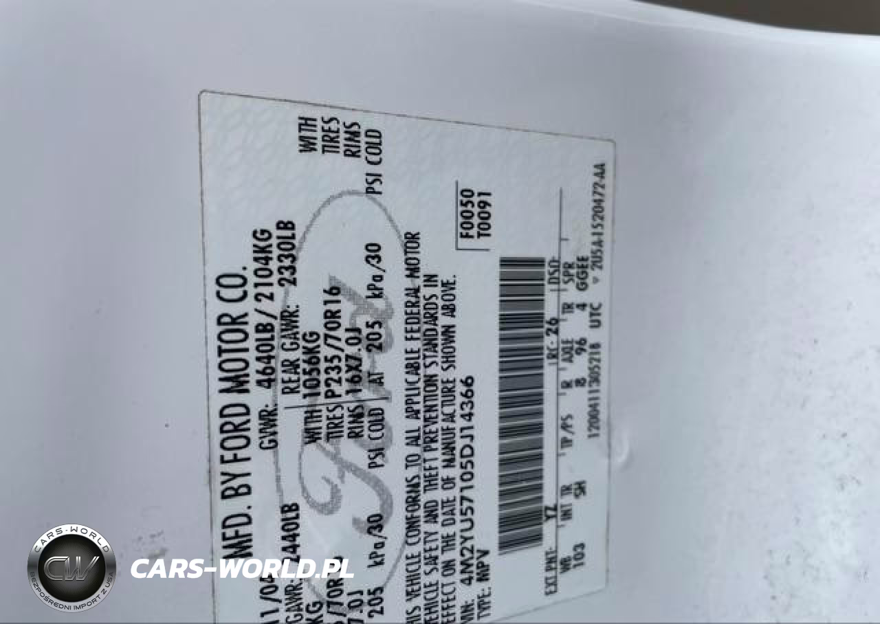 2005 Mercury Mountaineer VIN:4M2YU57105DJ14366 - 9