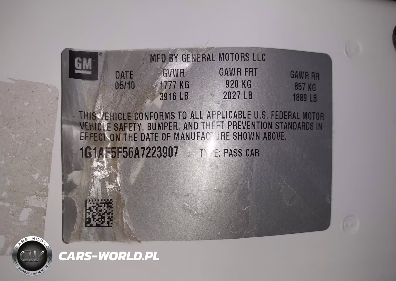 2010 Chevrolet Cobalt Lt VIN:1G1AF5F56A7223907 - 9