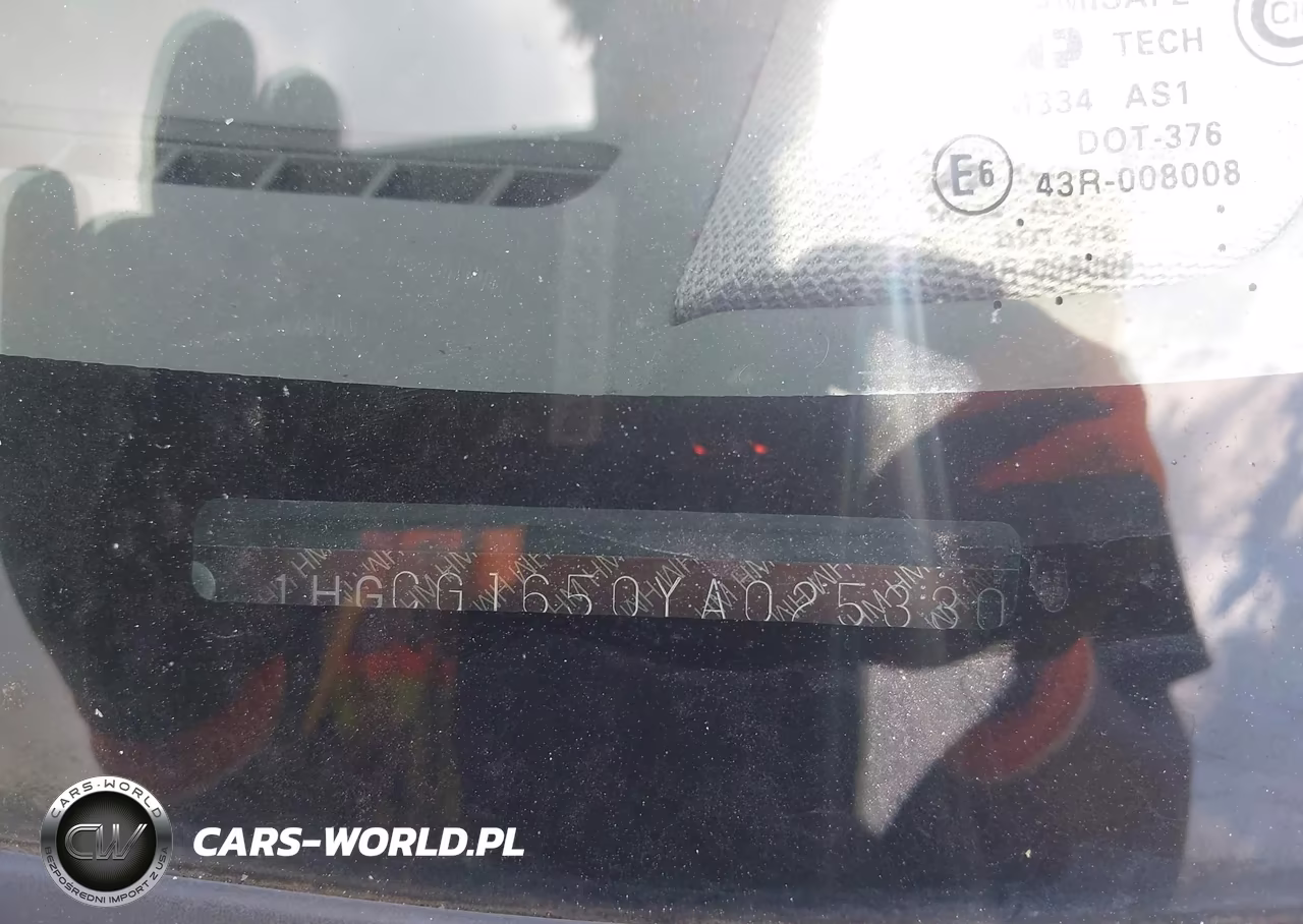 2000 Honda Accord 3.0 Ex VIN:1HGCG1650YA025330 - 12