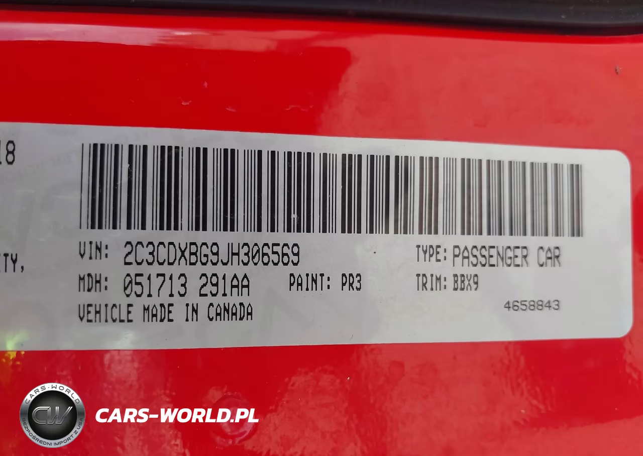 2018 Dodge Charger Sxt Rwd VIN:2C3CDXBG9JH306569 - 9