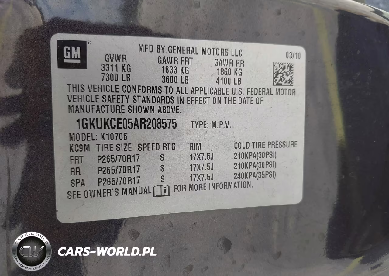 2010 GMC Yukon Slt VIN:1GKUKCE05AR208575 - 9