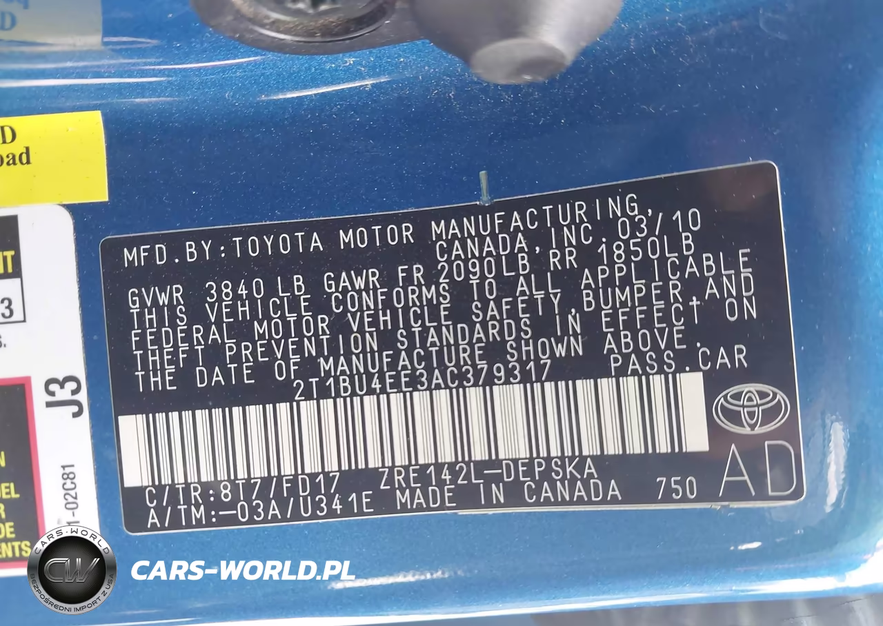 2010 Toyota Corolla S VIN:2T1BU4EE3AC379317 - 9