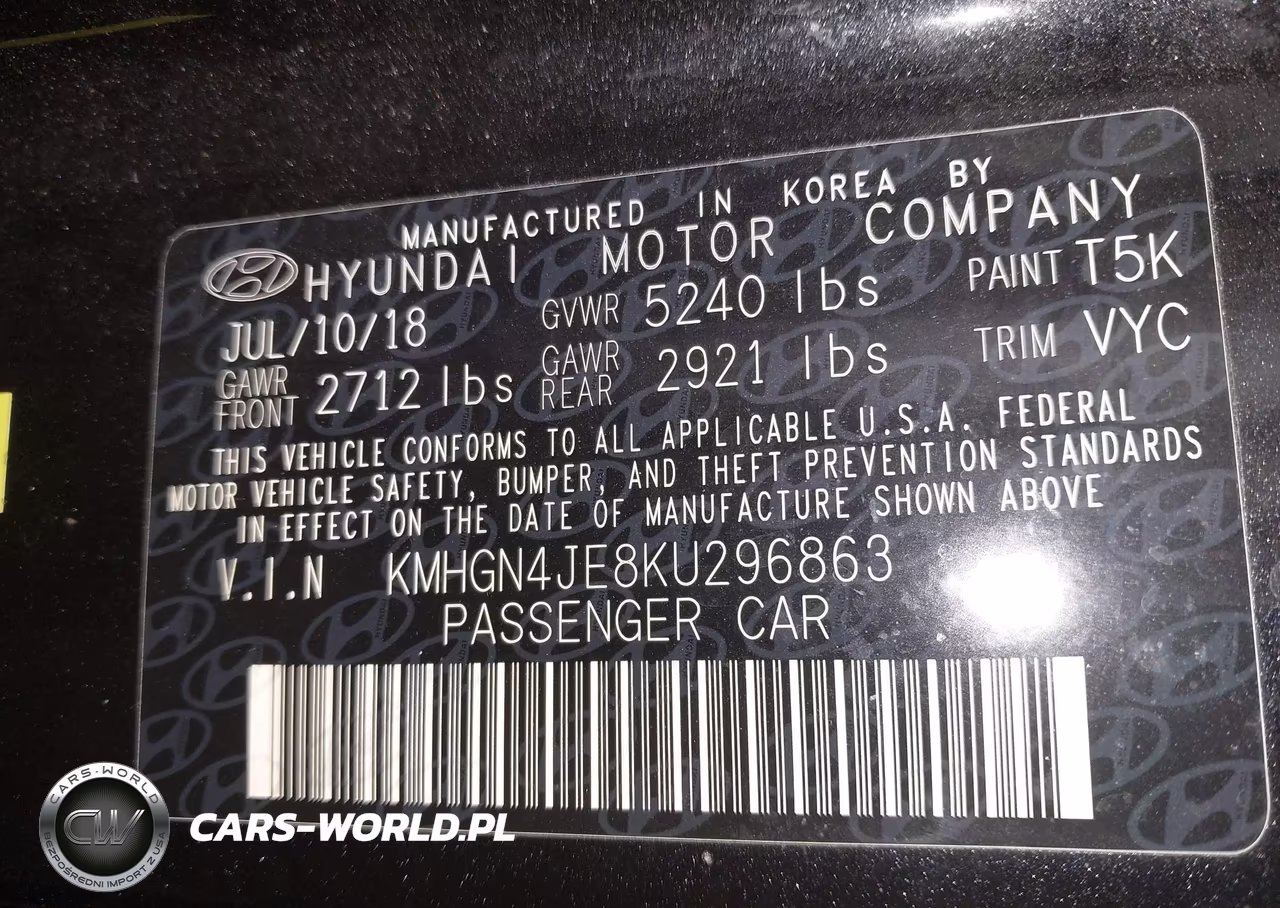 2019 Genesis G80 3.8 VIN:KMHGN4JE8KU296863 - 9