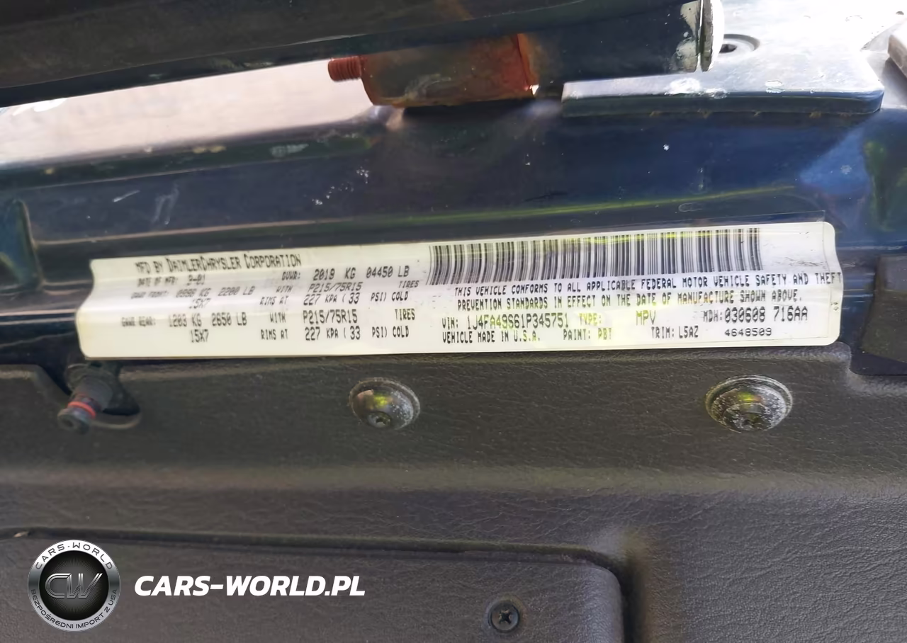 2001 Jeep Wrangler Sport VIN:1J4FA49S61P345751 - 9