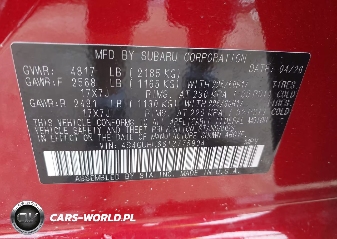 2026 Subaru Crosstrek Wilderness VIN:4S4GUHU66T3775904 - 9