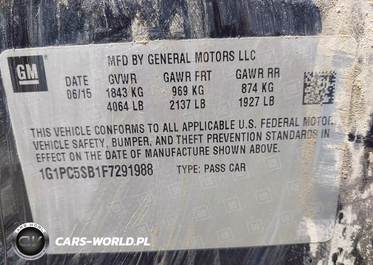 2015 Chevrolet Cruze 1Lt Auto VIN:1G1PC5SB1F7291988 - 9