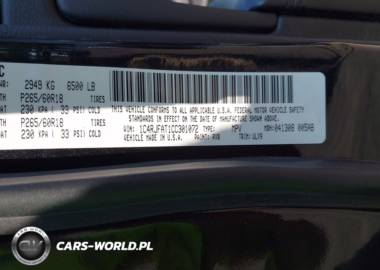 2012 Jeep Grand Cherokee Laredo VIN:1C4RJFAT1CC301072 - 9